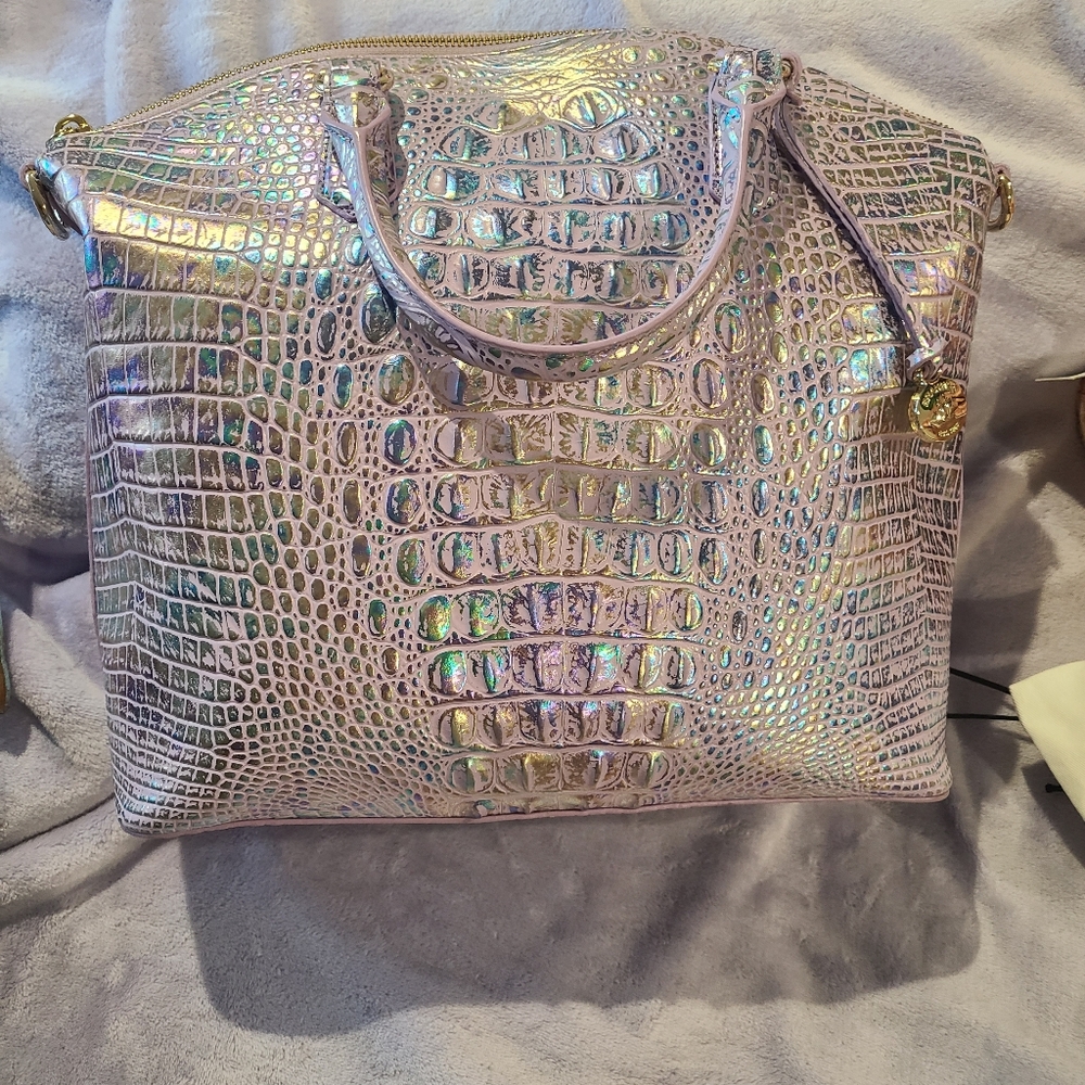NWT Brahmin Large Duxbury Violet Wonderland w matching NWT Ady & Lennon Wallets